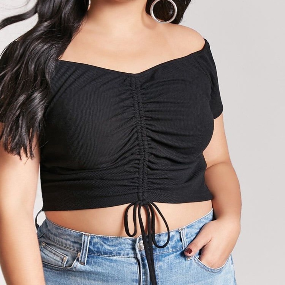 Forever 21 Plus Size Ruched Crop Top